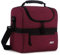 MIER Insulated Lunch Box Insulated Cool Tote Bag Lunch Kit for Men, Women, Double Deck Cooler (Dark Red, L)
