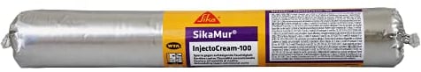 Sika - crème injectable - Sikamur InjectoCream-100 empêche l'humidité de tirer dans les parois - sans utiliser de pompes spécialisées - blanc - 600 ml