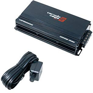 Cerwin Vega 500W RMS Mini 1-Channel Class D Car Amplifier - High-Efficiency Mono Audio Amp with Ambient Backlit Logo, 15-500Hz Frequency, for Superior Car Audio Experience CVPM10001D