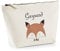 C38 Trousse personnalisée en coton Bio Petit Renard, marquage prénom, existe en 2 tailles, trousse de toilette, prénom, cadeau anniversaire, cadeau femme, trousse bijoux, cadeau personnalisé