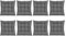 GREATOYAR Cojines para Silla y Asiento, Decoración de Asiento de Jardín Casa Terraza, Cojín Decorativo con Correas de Sujeción, 9 Pespuntes, Fabricado en España, 40 x 40 x 3.5 cm, Pack 8, Gris