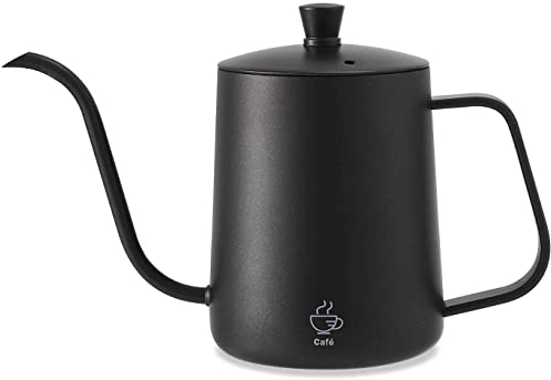 Bollitore per caffè a collo di cigno 600ml Caffettiera in acciaio inossidabile 304 con beccuccio lungo e stretto Bollitore per gocciolamento manuale