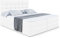 ALTDECOR Boxspringbett mit Matratze und Lattenrost, Boxbett, Topper, Polsterbett mit Bettkasten, Bett mit Stauraum H4-Matratze, Doppelbett, Springboxbett - BERO - 180x200 - Weiß Kunstleder