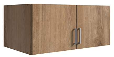 möbelando Schrankaufsatz Click aus Spanplatte in Plankeneiche-Nachbildung. Abmessungen (B/H/T) 90x40x58 cm