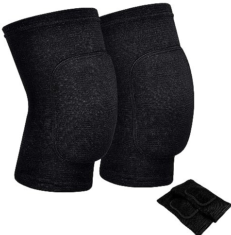 RYBTB Volleyball Knee Pads for Dancers, Soft Breathable Knee Pads for Men Women Kids Knees Protective, Knee Brace for Volleyball Football Dance Yoga Tennis Running Cycling Workout (Medium-Black)