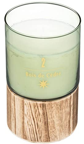 Atmosphera Duftkerze Zedernholz, Glas und Holz, 360 g