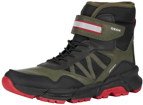 Geox Boy's J Flexyper Plus Ankle Boot, Military Red, One Size