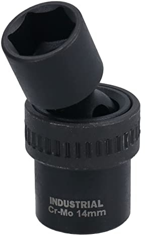14mm 3/8in Drive Universal Swivel Wobble Metric Impact Shallow Socket