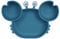 Vicloon Assiette Ventouse Pour Bébé,Assiette Bebe Silicone Avec 3 Compartiments, Passe Au Lave-vaisselle Et Au Micro-ondes, S'adapte à La Plupart Des Plateaux de Chaise Haute (Bleu Marine)