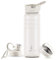 IDEUS Vakuumisolierte Wasserflasche, 24oz (710 ml) Edelstahl Doppelwand Flasche Metall Sport Kantine mit auslaufsicherem Schraubverschluss (Weiß)