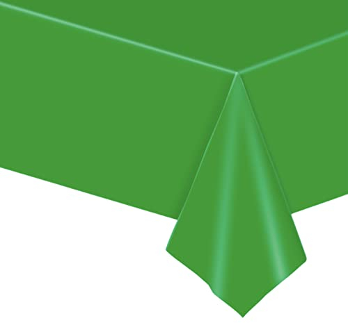 Tischdecke Grün Einweg Tischdecke Tischtuch Plastiktischdecke 137x274cm,Tischtuch Rechteckige Tischabdeckung Gartentischdecke Outdoor Table Cloth für Gastronomie,Feste,Party,Hochzeiten oder Haushalt