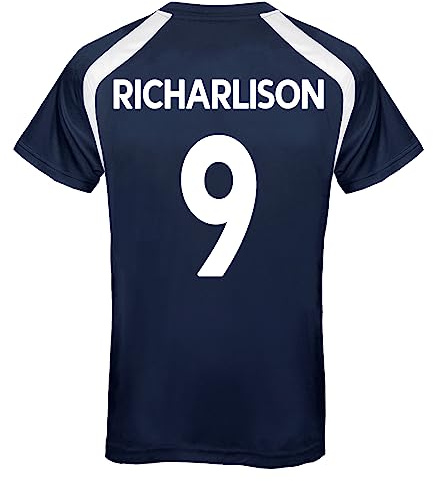 Tottenham Hotspur FC Mens Richarlison 9 Poly T-Shirt Navy Medium