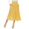 Durio Midirock Rock Damen Chiffon Elegante Plisseerock mit Taschen Elastisch Faltenrock A-Linie Rock Gelb L