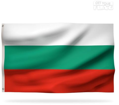Drapeau de la Bulgarie Premium 150x90cm - Drapeau Bulgare Résistant et de Haute Qualité avec 2 œillets métalliques - Soyez fier de vos couleurs !