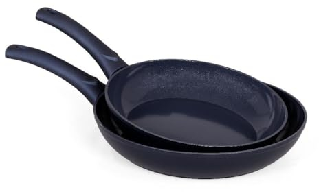 DIMO Set 2 Padelle Antiaderente ad Induzione Ocean Fondo Ceramico 24 + 28 cm