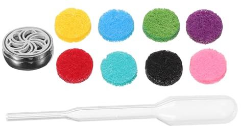 Gadpiparty Clip Duftkissen Medaillonhalsband Aroma Medaillon Aromatherapie Pad Medaillon Maskenzubehör Ätherisches Öl Pad Behälter Kleidungszubehör Ätherisches Öl Pad Medaillonhalter
