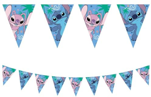 Procos Ghirlanda di bandierine di Carta Stitch 230 cm - Blu