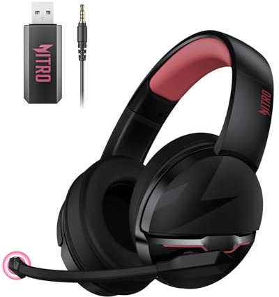 acer Auriculares inalámbricos para juegos, PS5 con 2.4 GHz para PS5, PS4, PC, Switch, Bluetooth 5.3 + 100 horas con micrófono de cancelación de ruido para laptop, móvil, Mac, controladores de 50 mm