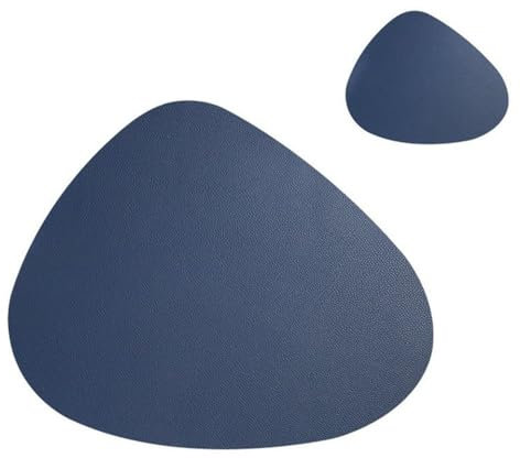 shilisongsitong Tovagliette Sottopiatti Tovagliette Sottopiatti in Pelle PU Impermeabile Isolamento Tovagliette Sottopiatti Lavabili Morbidi(Blue)