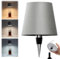 FOTEMIX Lampe bouteille sans fil, 3 couleurs à intensité variable, lampe LED rechargeable à contrôle tactile, abat-jour bouteille sans fil pour chambre, restaurant et bar (argent, 1 pièce)