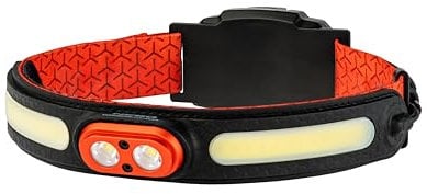 NEBO Curvbeam 600 Flex - Linterna Frontal Recargable de 600 Lúmenes - Con Haz de Luz de Inundación de 180°, Resistencia al Agua IPX4 y Cómodo Ajuste BackBalance