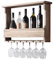 Portabottiglie Porta Bottiglie di Vino da Parete Portabicchieri Cantinetta Vino con Porta Bicchieri Sospesi Scaffale da Parete con Porta Calici Angolo Bar per Casa Cantine Sala da pranzo Cucina(Light