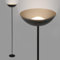 BRILONER - LED Stehlampe kabellos mit Touch, stufenlos dimmbar, Akku & Lichtquelle tauschbar, Akku Stehleuchte, Wohnzimmerlampe, Deckenfluter, Standleuchte, Fluter, Dekolampe, 170 cm hoch, Schwarz