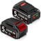 2 Pack 18V 5.5Ah Lithium-ion Battery Replacement for Dewalt 18V Battery Compatible with Dewalt Power Tool DCB200 DCB184 DCB180 DCB181 DCB182 DCB201 DCB200-2