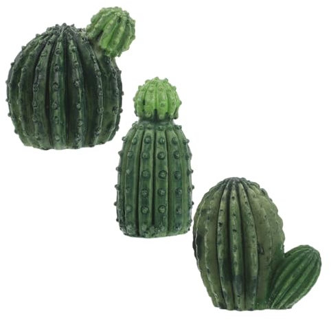 Abaodam 3st Mikrolandschaftskaktus Kaktuspflanzen Künstlich Mini-Kaktus- Künstlicher Kaktus Für Draußen Kaktus-Statue- Künstliche Kaktuspflanze Kaktus Künstlich Mikrokaktus Harz