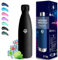Grsta Gourde Isotherme, Gourde 750ml, 24h Froid & 12h Chaud, Gourde Inox anti Fuite, Gourde sans Bpa, Gourde Metal, Facile à Transporter, Bouteille d'eau pour Bureau, Camping, Voyage, Sport, Noir