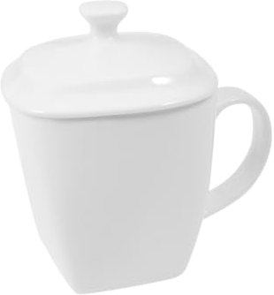 Cabilock Lot De 4 Tasses En Porcelaine Fine Blanche Pour Café Thé Latte Cappuccino Anniversaire De Mariage Femme