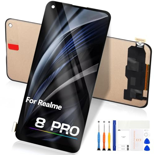 Pantalla LCD para OPPO Realme 8 Pro / 7 Pro / Reno5 Z para Realme 8 Pro LCD Display para Realme 7 Pro Pantalla Táctil Digitalizador Montaje RMX3081 RMX2170 CPH2211 (Negro)
