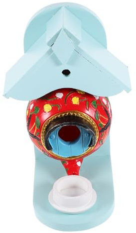 WEKADRIN 1 Set Teapot Bird House Feeder Decorative Nesting Box for Hummingbirds Budgies Cockatiels Sturdy Design for Garden Patio Backyard Decor