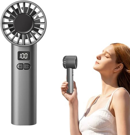 Zenova Handheld Fan Rechargeable,100-Speed Adjustable Hand Held Fan,Portable Mini USB Fan with Type-C Charging, Quiet Night Mode,Long-Lasting Battery - for Home, Office, Travel, Camping (Black)