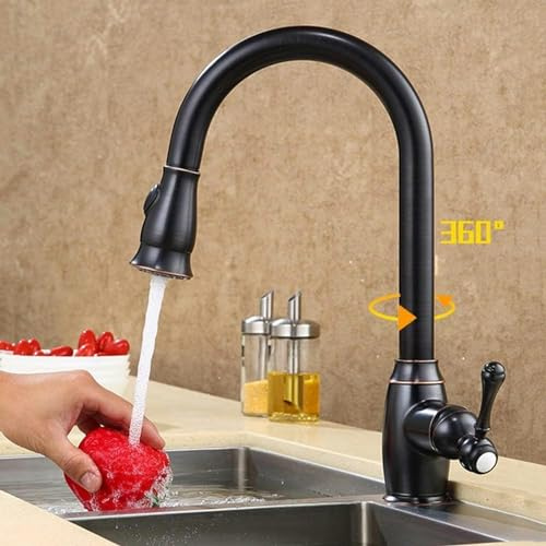 Nostalgische Küchenarmatur 360° schwenkbar Landhausstil Mischbatterie Messing Chrom Spültischarmatur mit 2 Griffen Retro Design für Bauernhaus Küche Dekor