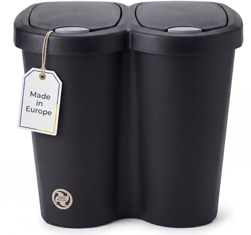 BigDean Duo Bin Mülleimer 2x20 Liter Made in Europa