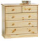IDIMEX Kommode Rondo, schöne Anrichte mit 5 Schubladen, praktisches Sideboard aus massiver Kiefer in Natur, Zeitlose Schubladenkommode mit Holzgriffe