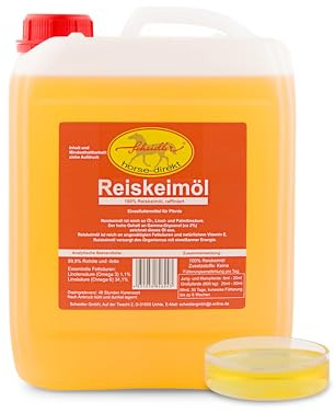 Scheidler Horse-Direkt Kanister 2,5L Reiskeimöl für Pferde – Kann den natürlichen Muskelaufbau unterstützen