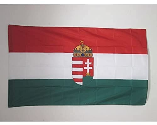 AZ FLAG - Flagge Ungarn Mit Waffen - 90x60 cm - Ungarische Fahne 60 x 90 Cm Scheide Für Mast - Flaggen