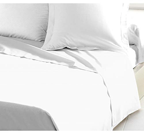 Home Linge Passion Bettlaken, Fadenzahl 57, Baumwolle, weiß, 240x300 cm