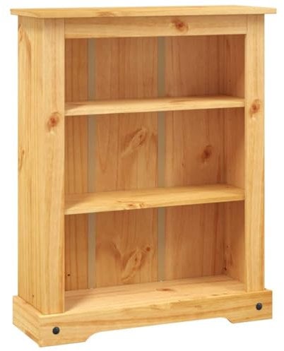 vidaXL Bücherregal mit 3 Böden Mexiko-Stil Kiefer Corona Standegal Wandregal Aktenregal Schrank Bücherschrank Büroregal Holzregal 80x29x100 cm