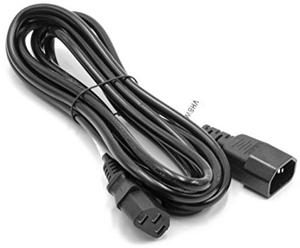 vhbw C13 / C14 Power Extension Cable Adapter Male to Female Kettle Lead for Small Devices - 3 m