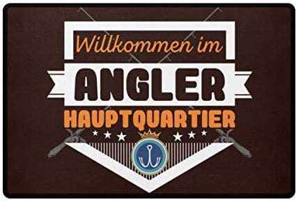 Willkommen im Angler Hauptquartier Home für drinnen und draussen - Fußmatte