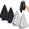 SINLAND Microfiber Glass Polishing Cloths Large Size Thick Lintless Drying Towels for Wine Glasses Stemware Dishes Stainless Appliances 20 Inch X 25 Inch Pack of 4