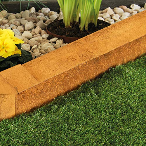 bellissa Schneckenblech corten Variante, Schneckenblech 24-teiliges Set, 20x Schneckenblech + 4X Ecke