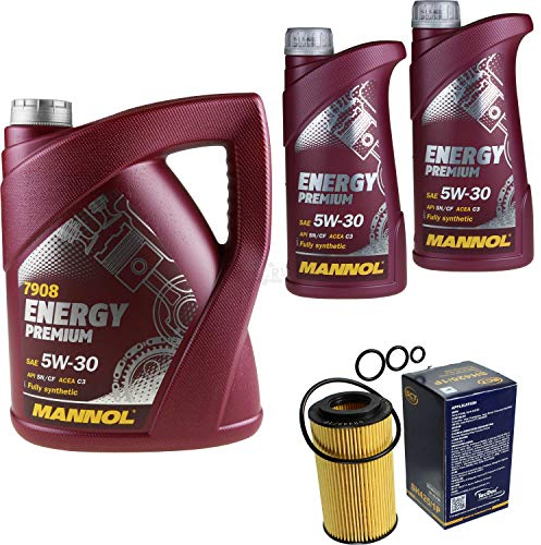 Filter Set Inspektionspaket 7 Liter MANNOL Motoröl Energy Premium 5W-30 API SN/CF SCT Germany Ölfilter
