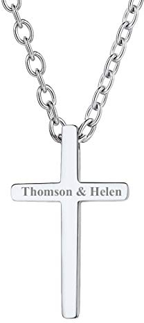 Richsteel personalisierte Kreuz Collier aus Edelstahl kette mit kreuz anhänger herren kette mit Anhänger Kreuz mit Schmuckbox für Männer