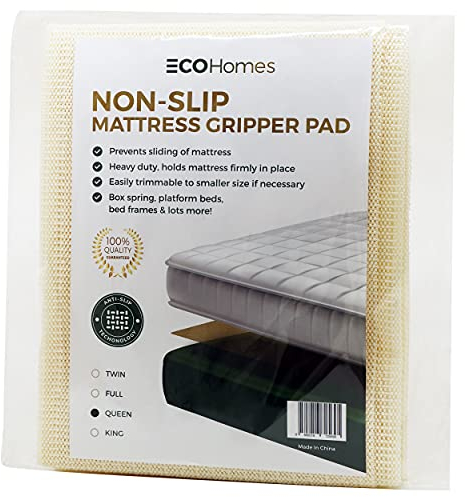 ECOHomes Mattress Slide Stopper Stop Bed from Sliding - Mattress Gripper Non Slip Pad Keep Mattress Topper from Sliding | Mattress Holder in Place Prevents Sliding, Grip Rubber Mat (Queen)