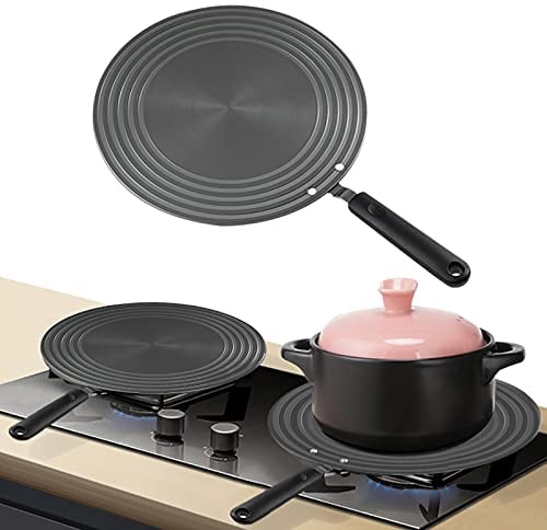 AHOUGER Diffuseur De Chaleur Pour CuisinièRe à Gaz, Plaque De DéCongéLation Multifonctionnelle Pour DéCongéLation Des Aliments CongeléS, Plaque Conductrice De Chaleur à éConomie D'éNergie,24cm