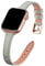 SUNFWR Kompatibel mit Apple Watch Armband 38mm 40mm 41mm,Echtes Ersatz Lederarmband,Schlank und Leicht Armband für die iwatch Serie Ultra/8/7/6/5/4/3/2/1,SE(Grau&Roségold)